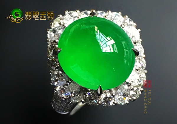 冰种翡翠阳绿翡翠戒面镶嵌戒指的佩戴讲究
